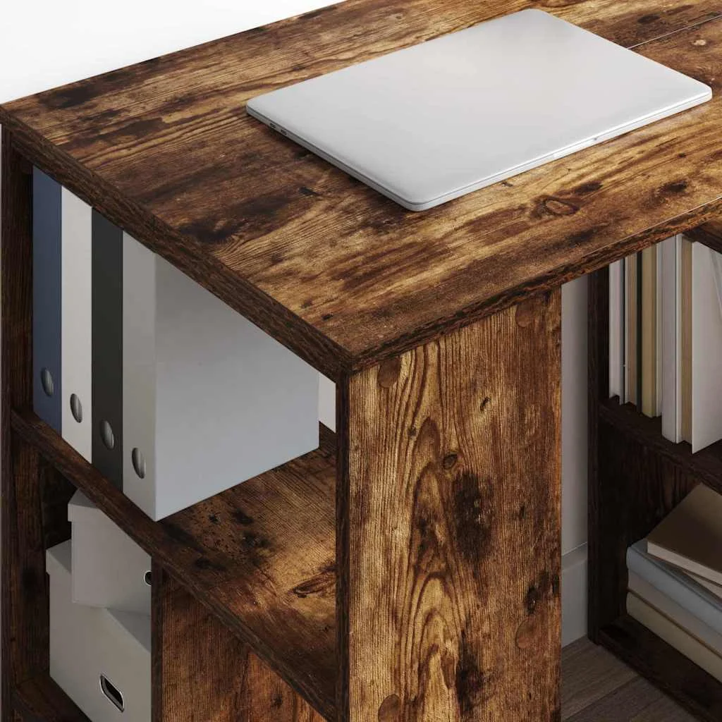 Bureau 90 x 50 x 75 cm chêne fumé bois d'ingénierie – vue en situation