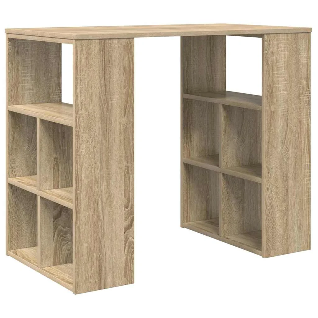 Bureau 90 x 50 x 75 cm chêne sonoma bois d'ingénierie – vue de côté