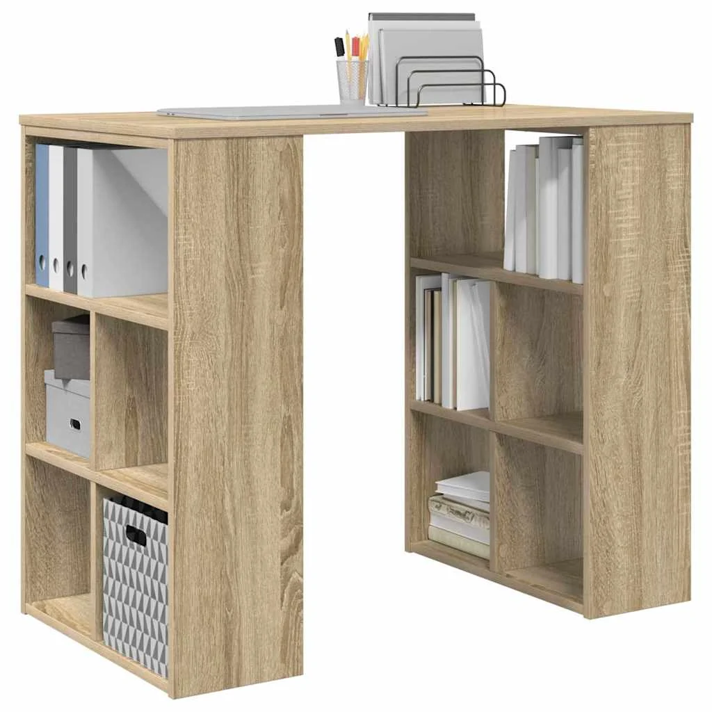 Bureau 90 x 50 x 75 cm chêne sonoma bois d'ingénierie – vue de détail