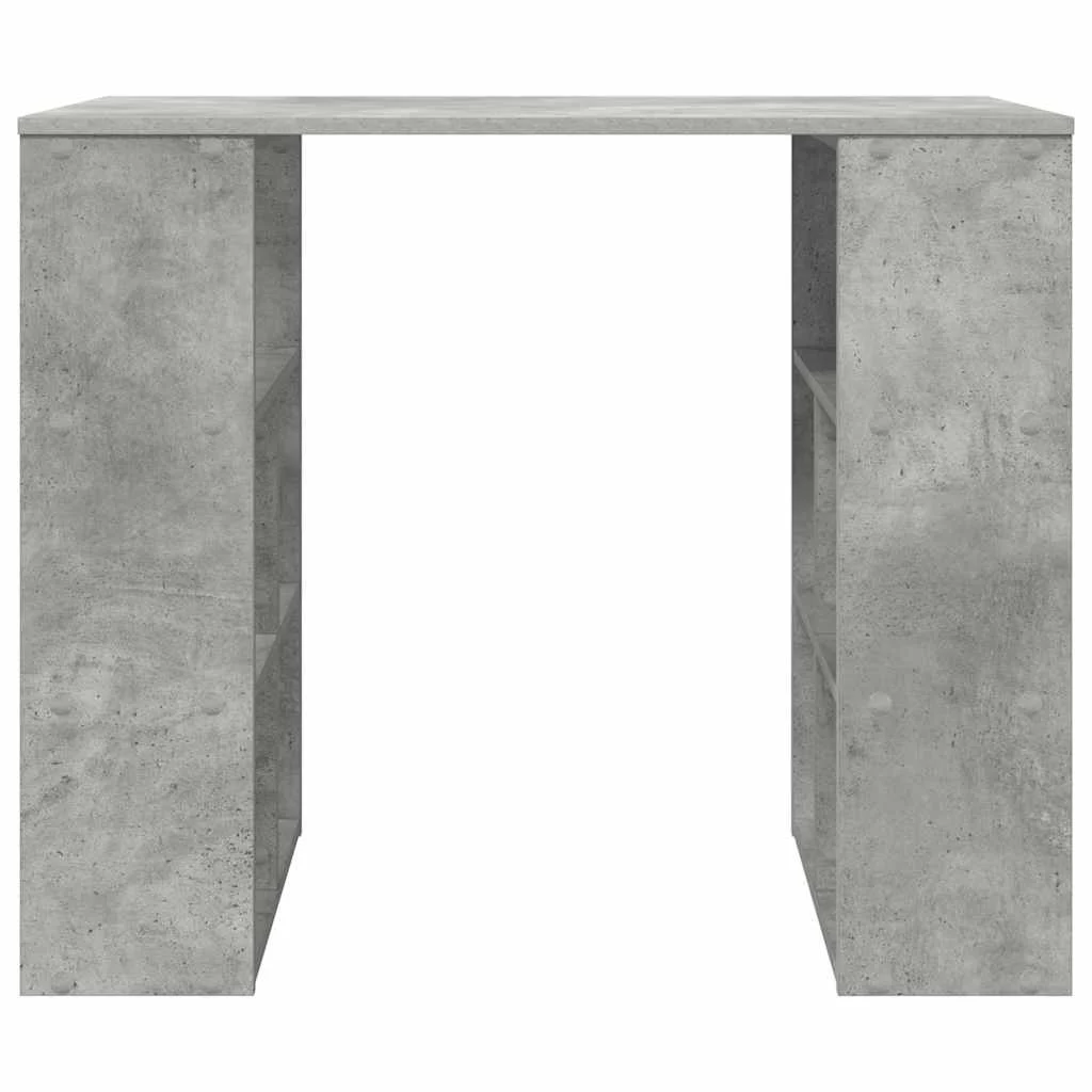 Bureau 90 x 50 x 75 cm gris béton bois d'ingénierie – vue de dessus