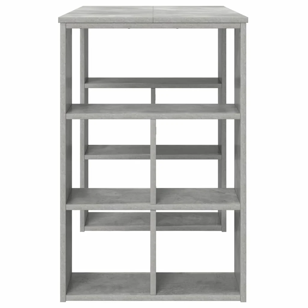 Bureau 90 x 50 x 75 cm gris béton bois d'ingénierie – vue de dos