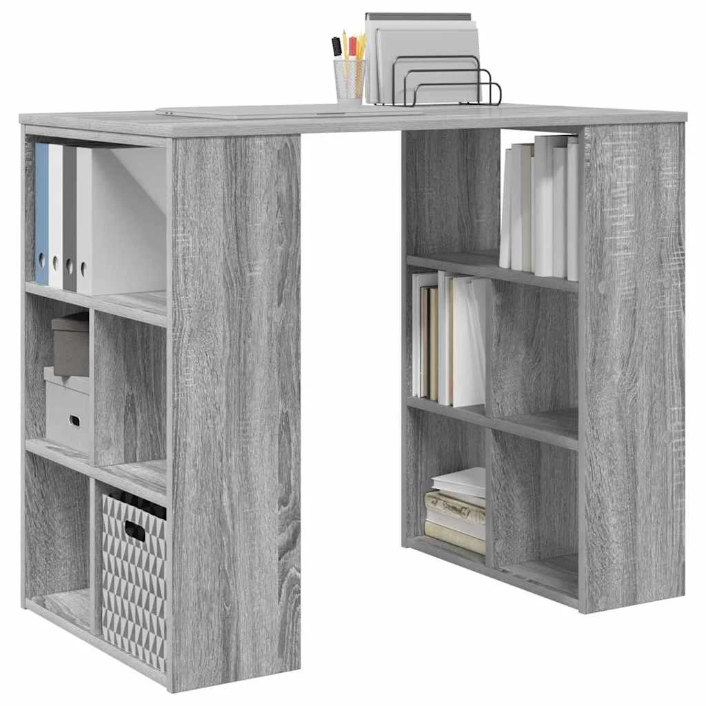 Bureau 90 x 50 x 75 cm sonoma gris bois d'ingénierie – vue de détail