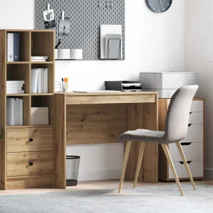Bureau 90 x 50 x 76 cm chêne artisanal bois d'ingénierie – vue d’ensemble