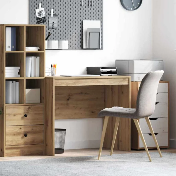 Bureau 90 x 50 x 76 cm chêne artisanal bois d'ingénierie – vue d’ensemble