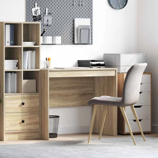 Bureau 90 x 50 x 76 cm chêne sonoma bois d'ingénierie – vue d’ensemble