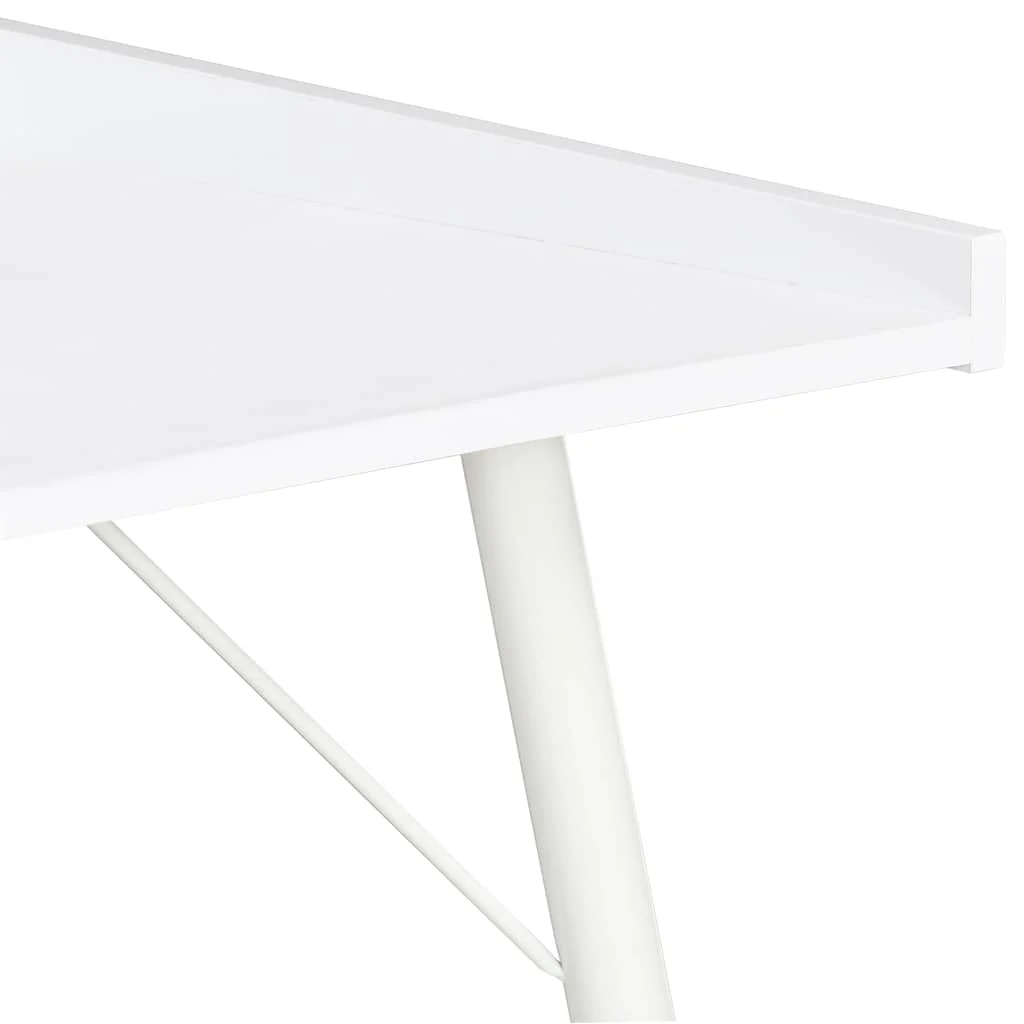 Bureau 90 x 50 x 79 cm blanc bois d'ingénierie – vue de dessus