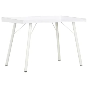 Bureau 90 x 50 x 79 cm blanc bois d'ingénierie – vue d’ensemble