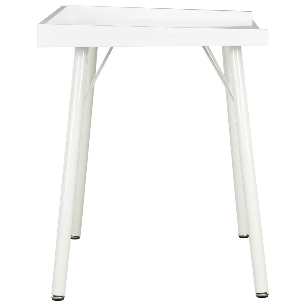 Bureau 90 x 50 x 79 cm blanc bois d'ingénierie – vue de détail