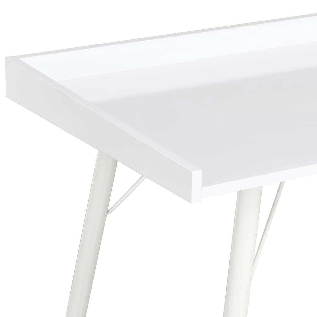 Bureau 90 x 50 x 79 cm blanc bois d'ingénierie – vue en situation