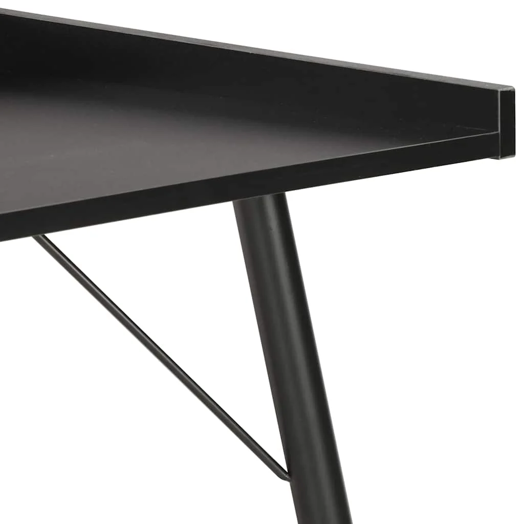 Bureau 90 x 50 x 79 cm noir aggloméré – vue de dessus