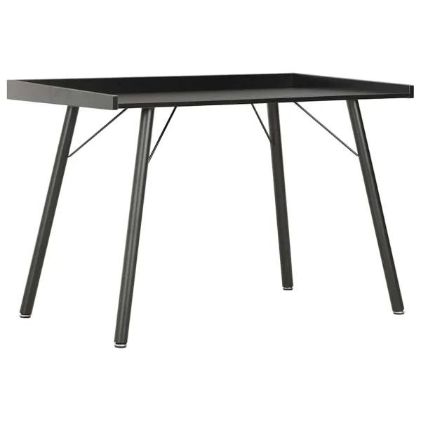 Bureau 90 x 50 x 79 cm noir aggloméré – vue d’ensemble