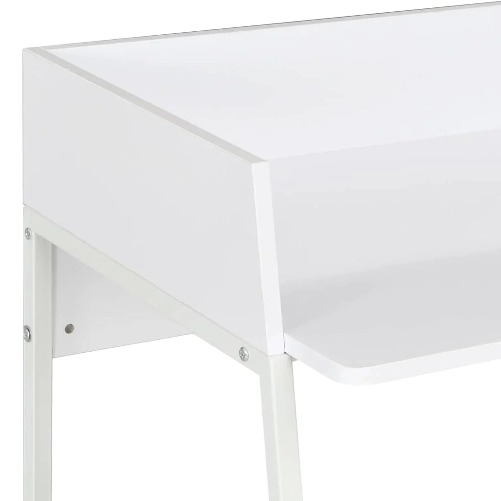 Bureau 90 x 60 x 88 cm blanc bois d'ingénierie – vue de dessus