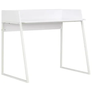 Bureau 90 x 60 x 88 cm blanc bois d'ingénierie – vue d’ensemble