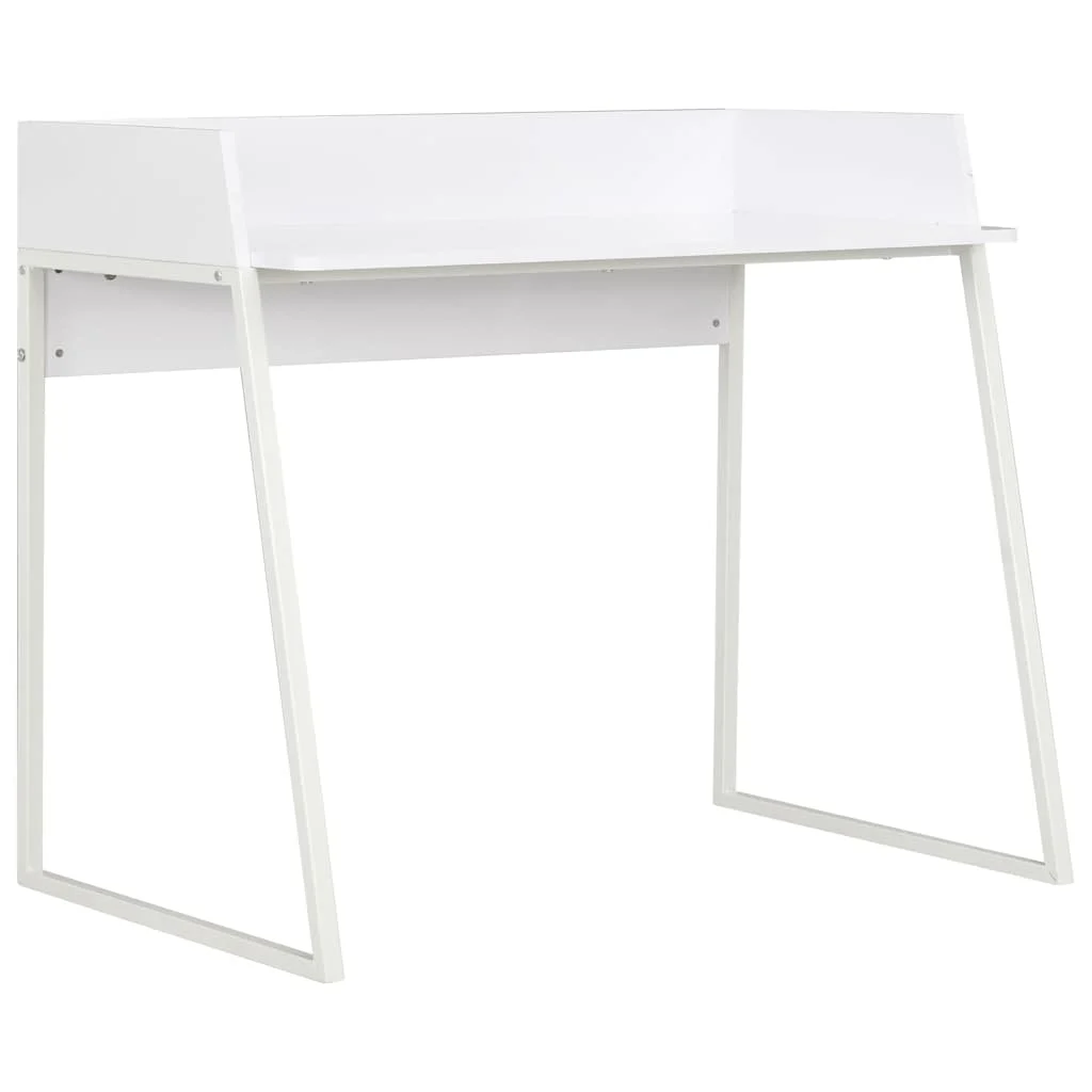 Bureau 90 x 60 x 88 cm blanc bois d'ingénierie – vue d’ensemble