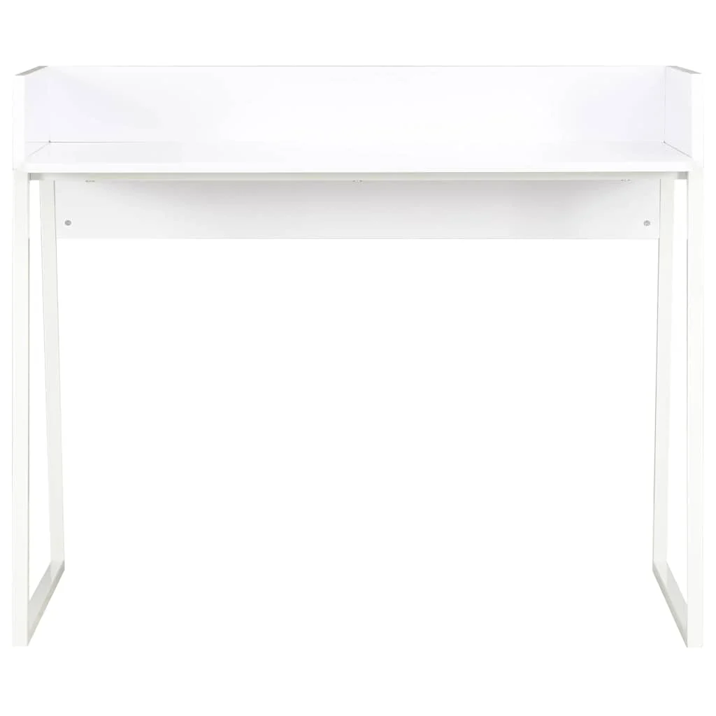 Bureau 90 x 60 x 88 cm blanc bois d'ingénierie – vue de côté