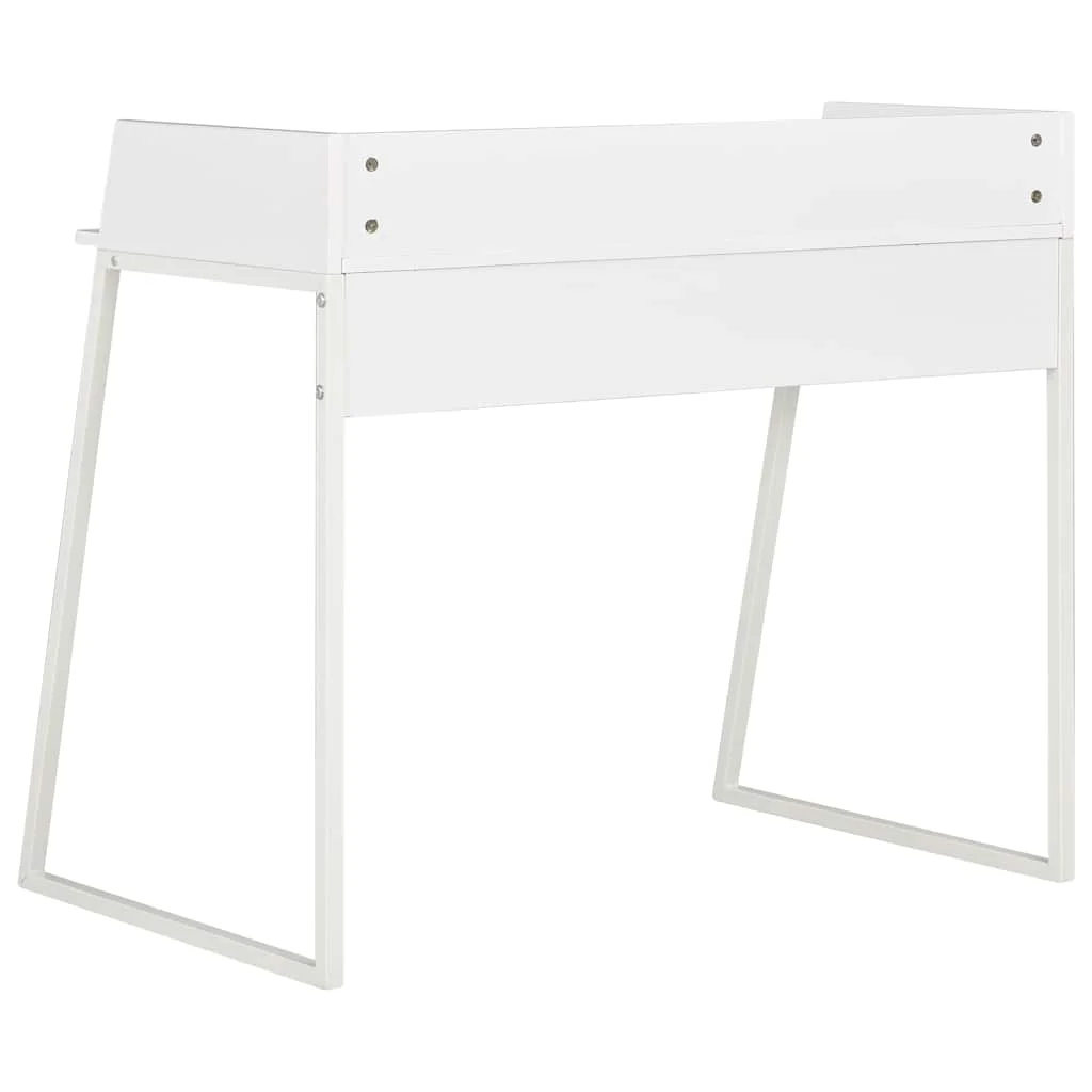 Bureau 90 x 60 x 88 cm blanc bois d'ingénierie – vue de détail