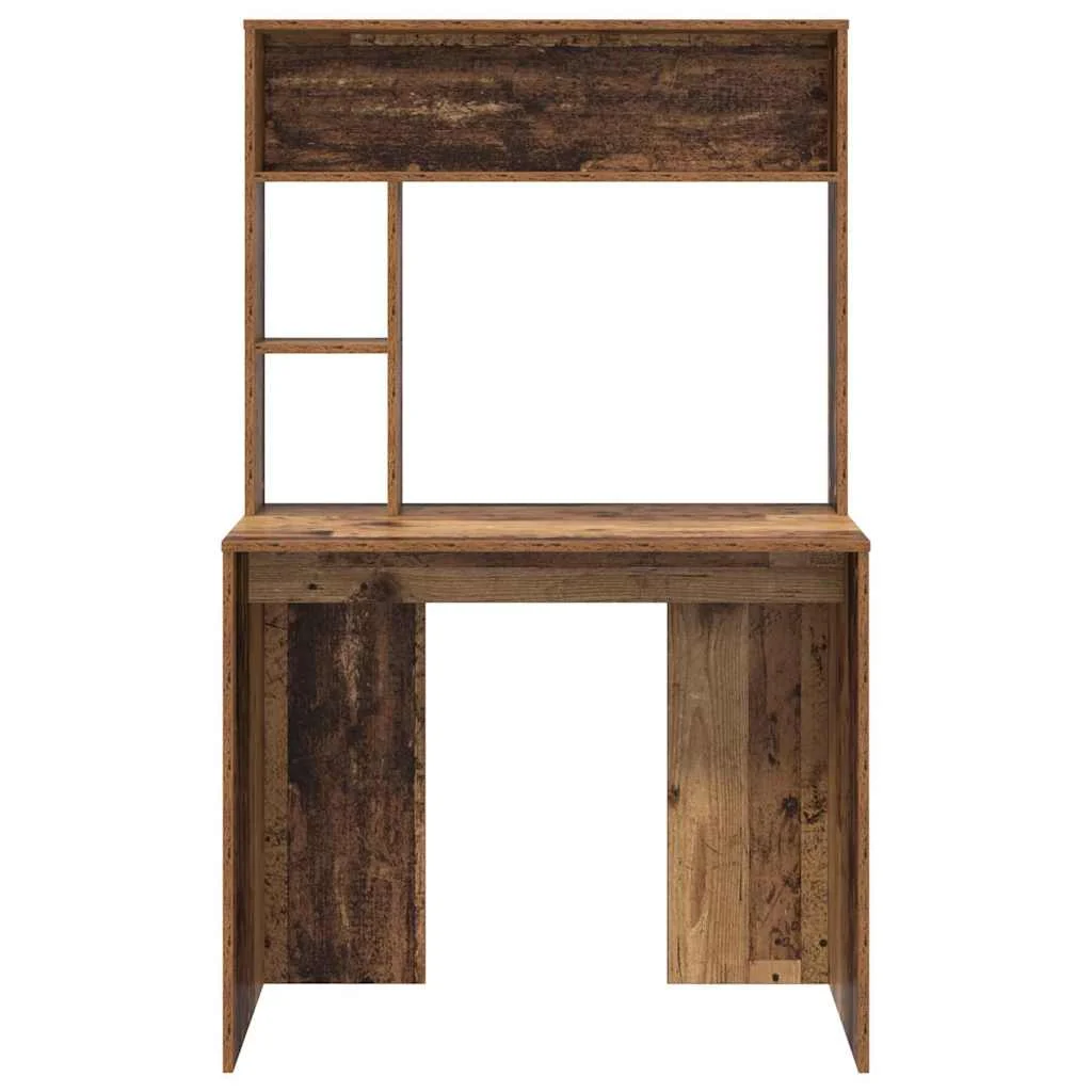 Bureau 91 x 50 x 149 cm bois ancien bois d'ingénierie – vue de dessus