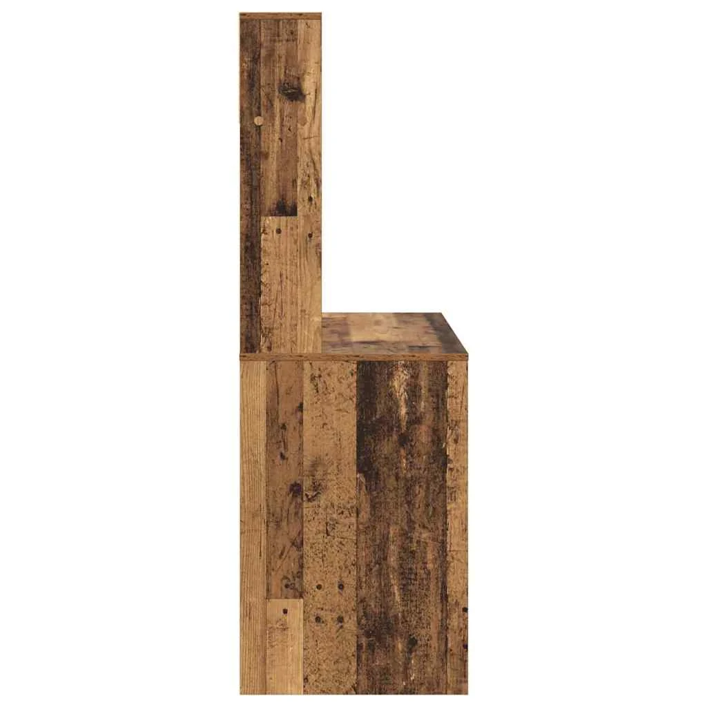 Bureau 91 x 50 x 149 cm bois ancien bois d'ingénierie – vue de dos