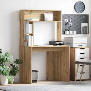 Bureau 91 x 50 x 149 cm chêne artisanal bois d'ingénierie – vue d’ensemble