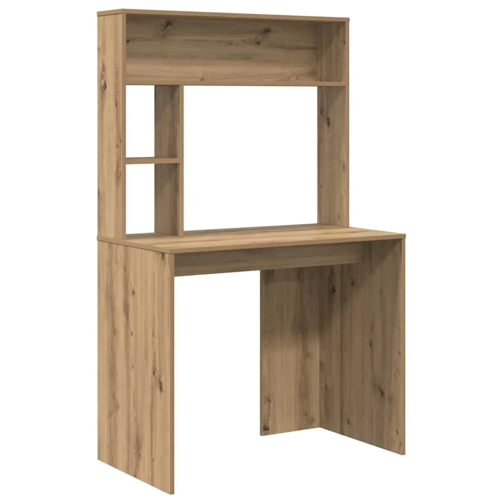 Bureau 91 x 50 x 149 cm chêne artisanal bois d'ingénierie – vue de côté