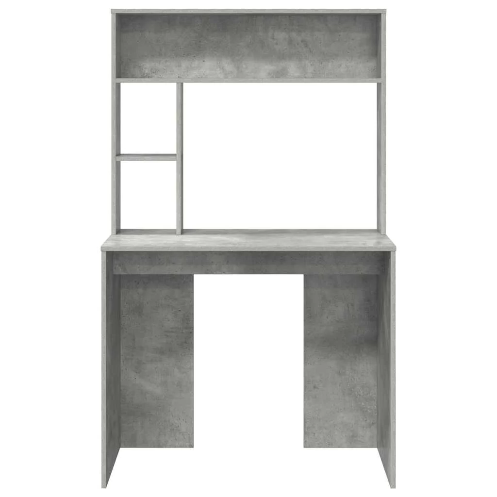 Bureau 91 x 50 x 149 cm gris béton bois d'ingénierie – vue de dessus