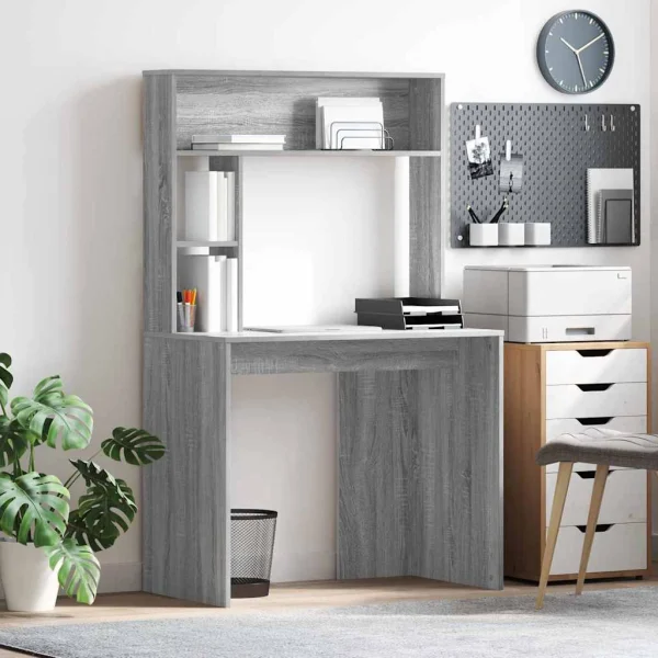 Bureau 91 x 50 x 149 cm sonoma gris bois d'ingénierie – vue d’ensemble