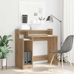 Bureau 97 x 45 x 90 cm chêne artisanal bois d'ingénierie – vue d’ensemble