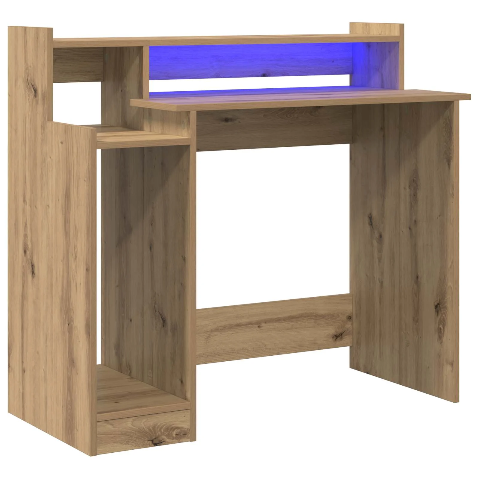 Bureau 97 x 45 x 90 cm chêne artisanal bois d'ingénierie – vue de côté