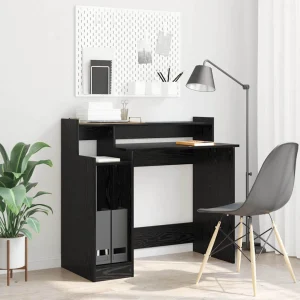 Bureau 97 x 45 x 90 cm chêne noir bois d'ingénierie – vue d’ensemble