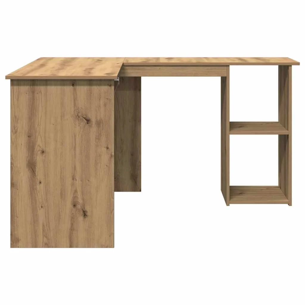 Bureau d'angle 120 x 140 x 75 cm chêne artisanal bois d'ingénierie – vue de détail