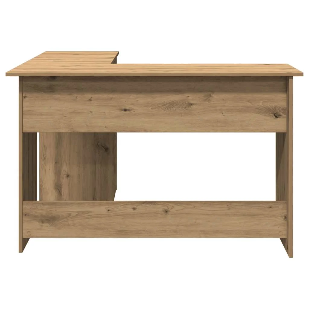 Bureau d'angle 120 x 140 x 75 cm chêne artisanal bois d'ingénierie – vue en situation