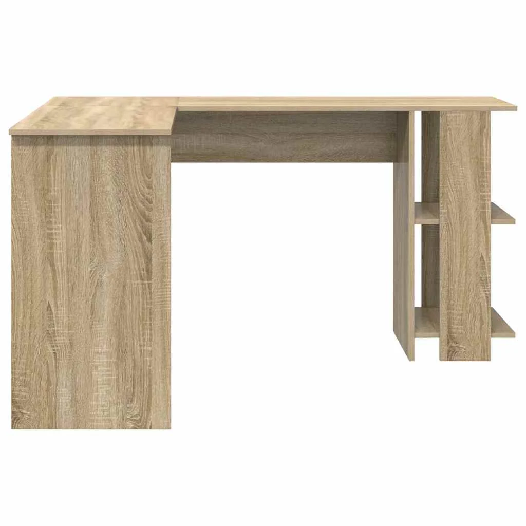 Bureau d'angle 140 x 113,5 x 75 cm chêne sonoma bois d'ingénierie – vue de dos