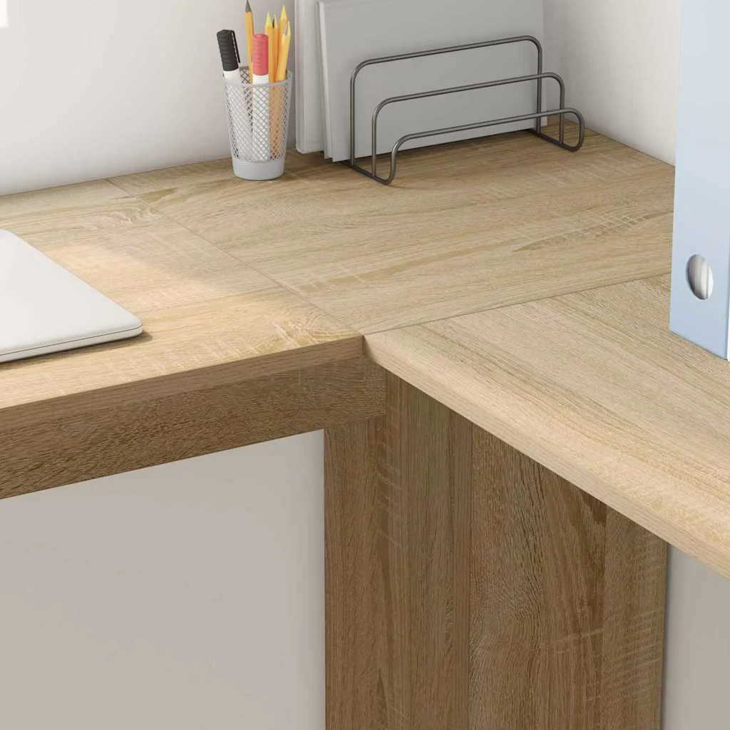 Bureau d'angle 140 x 113,5 x 75 cm chêne sonoma bois d'ingénierie – vue en situation