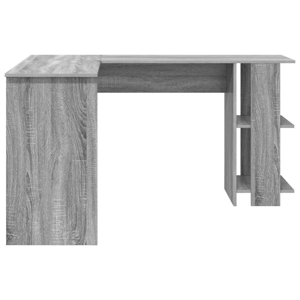 Bureau d'angle 140 x 113,5 x 75 cm sonoma gris bois d'ingénierie – vue de dos