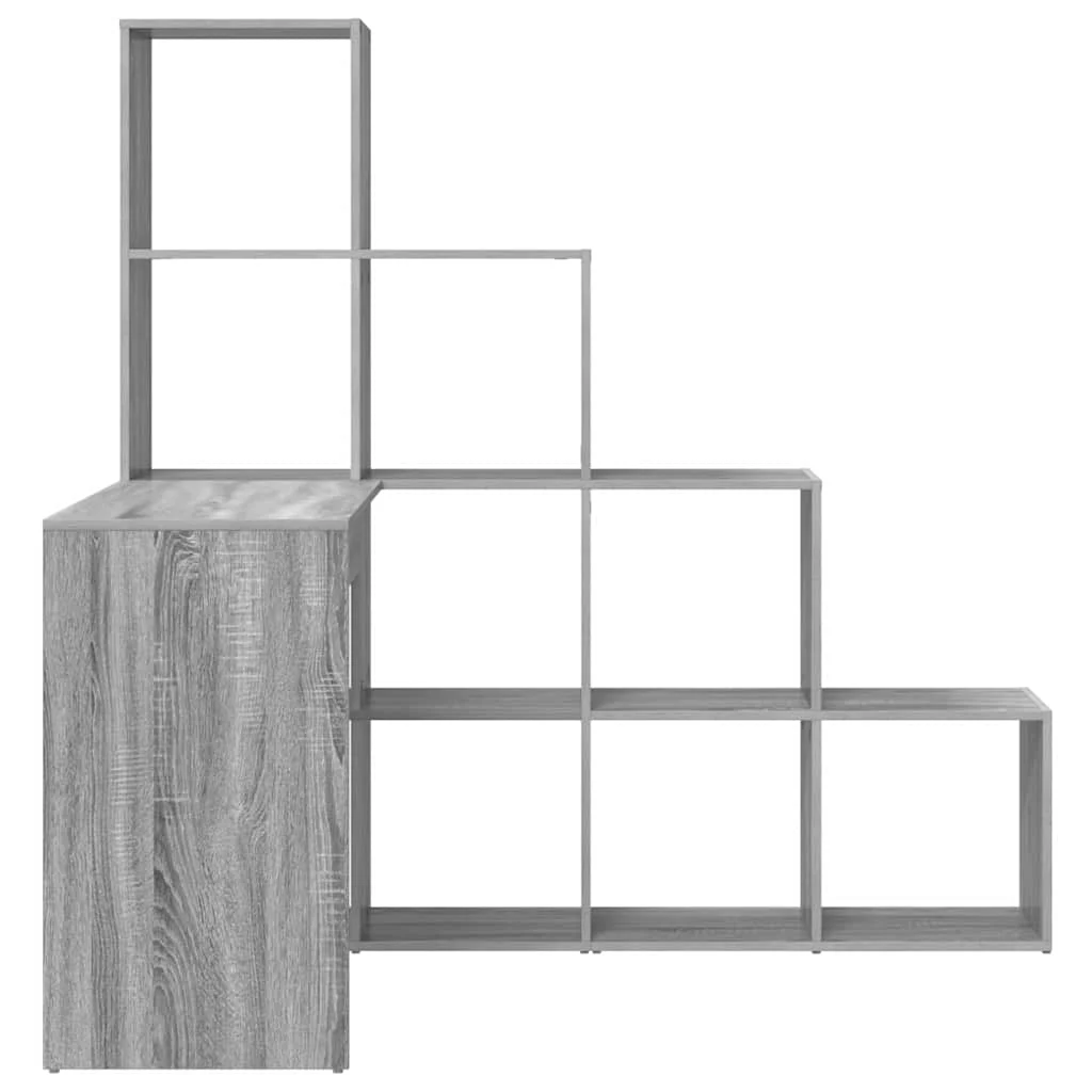 Bureau d'angle 149,5 x 101,5 x 149,5 cm sonoma gris bois d'ingénierie – vue de dos