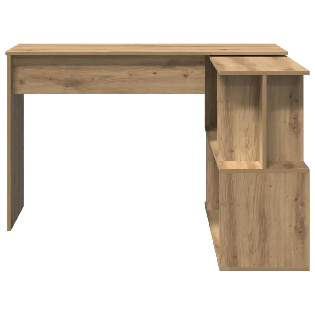 Bureau d'angle 200,5 x 50 x 76 cm chêne artisanal bois d'ingénierie – vue de dessus