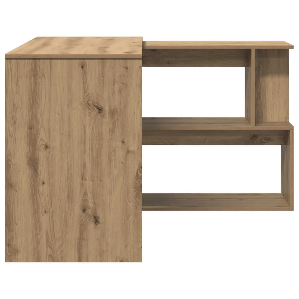 Bureau d'angle 200,5 x 50 x 76 cm chêne artisanal bois d'ingénierie – vue de détail