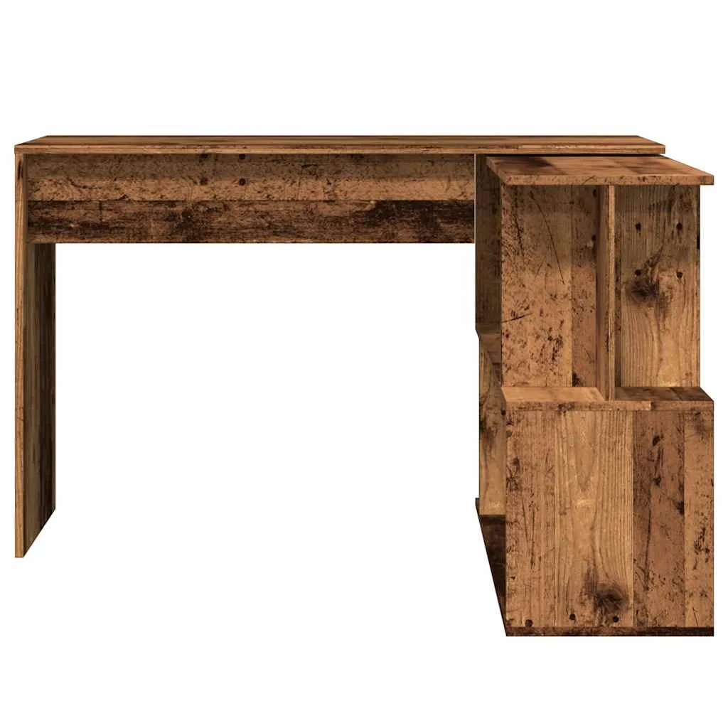 Bureau d'angle 200,5 x 50 x 76 cm vieux bois bois d'ingénierie – vue en situation