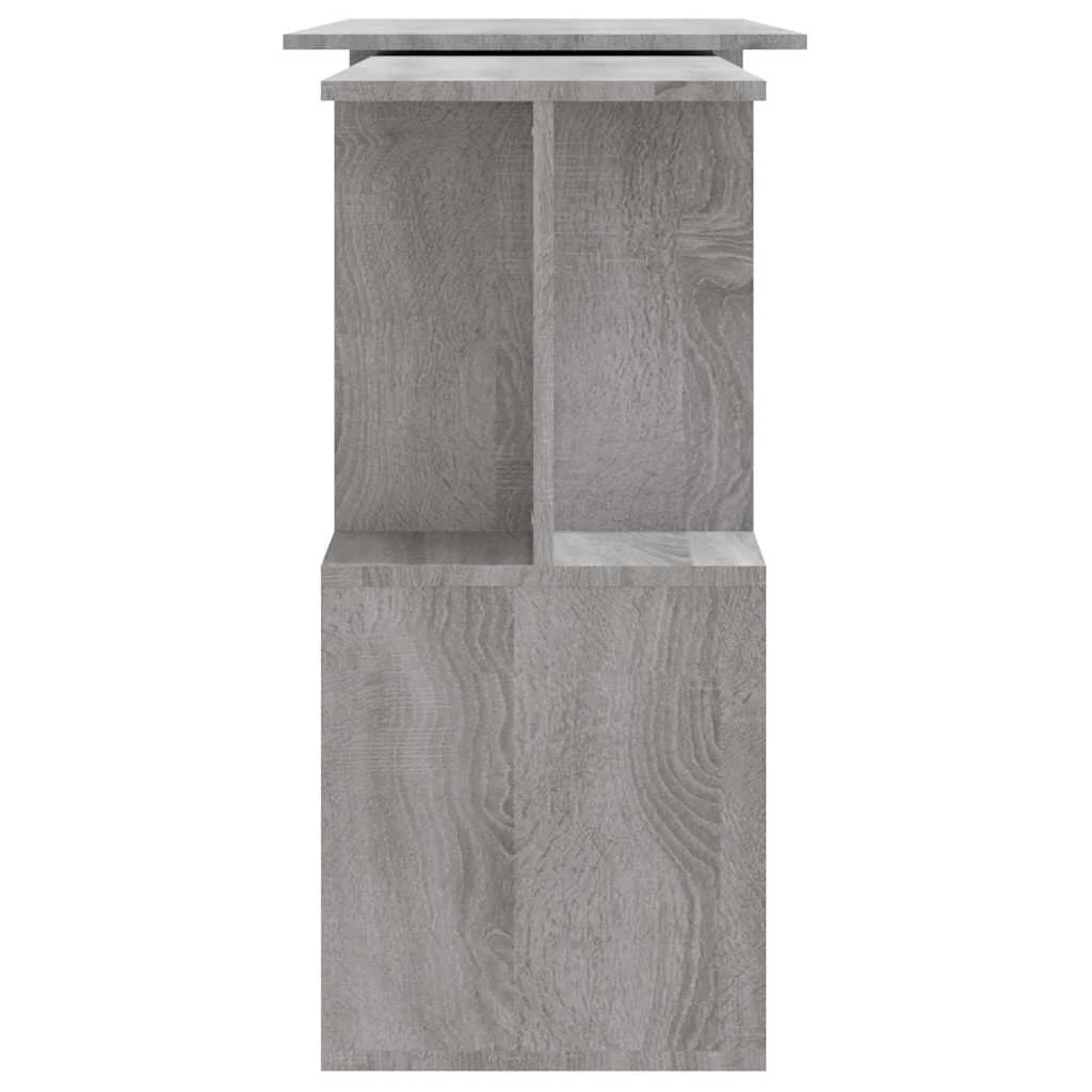 Bureau d'angle 200 x 50 x 76 cm sonoma gris bois d'ingénierie – vue de dos