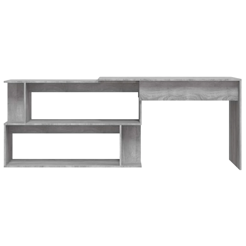 Bureau d'angle 200 x 50 x 76 cm sonoma gris bois d'ingénierie – vue en situation