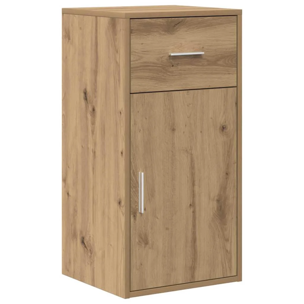 Bureau d'angle avec tiroir 102 x 88 x 75 cm chêne artisanal – vue de dos