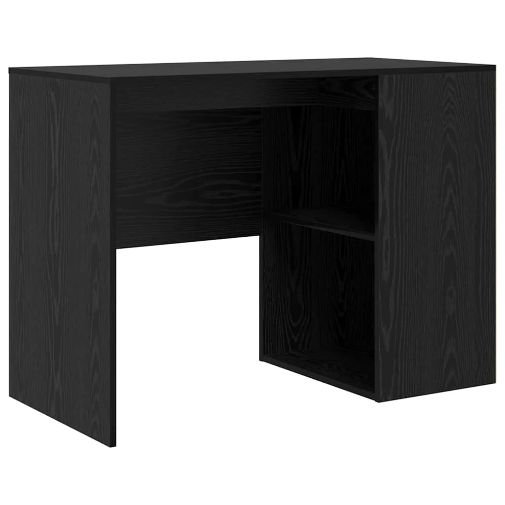 Bureau d'angle avec tiroir 102 x 88 x 75 cm chêne noir – vue de dessus