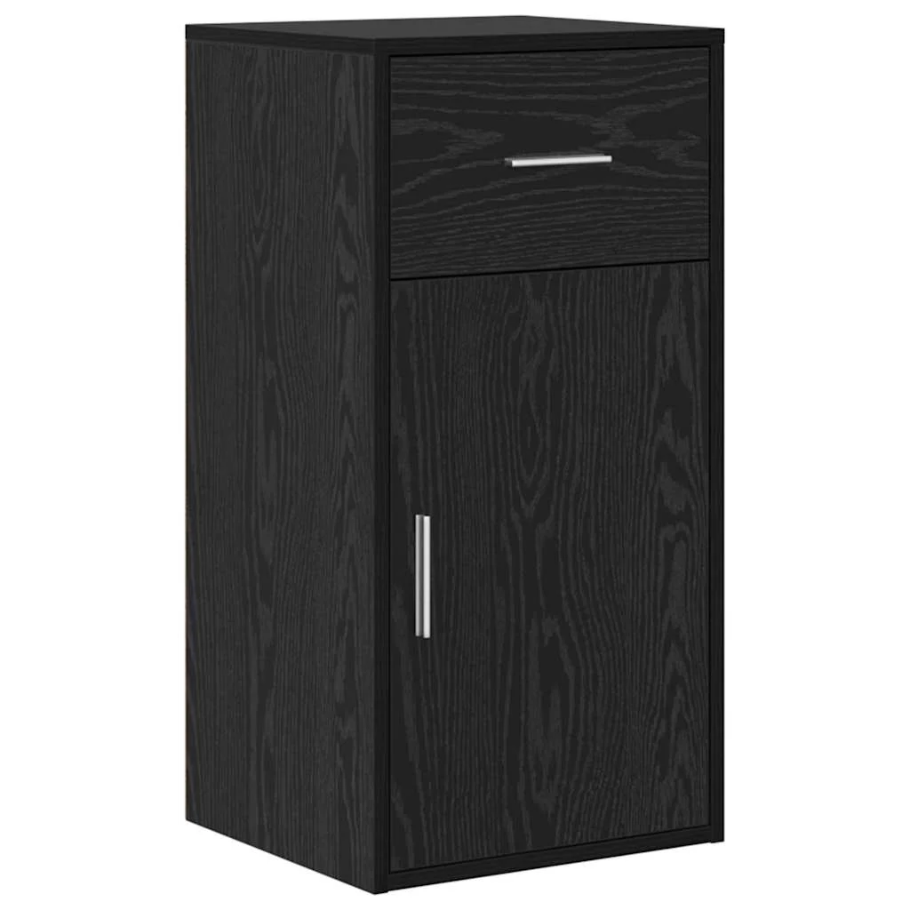 Bureau d'angle avec tiroir 102 x 88 x 75 cm chêne noir – vue de dos