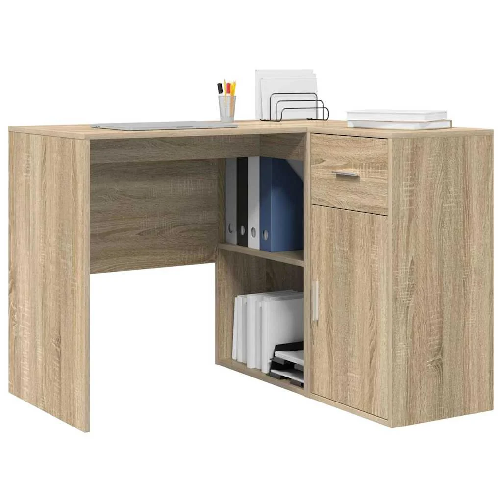 Bureau d'angle avec tiroir 102 x 88 x 75 cm chêne sonoma – vue de détail
