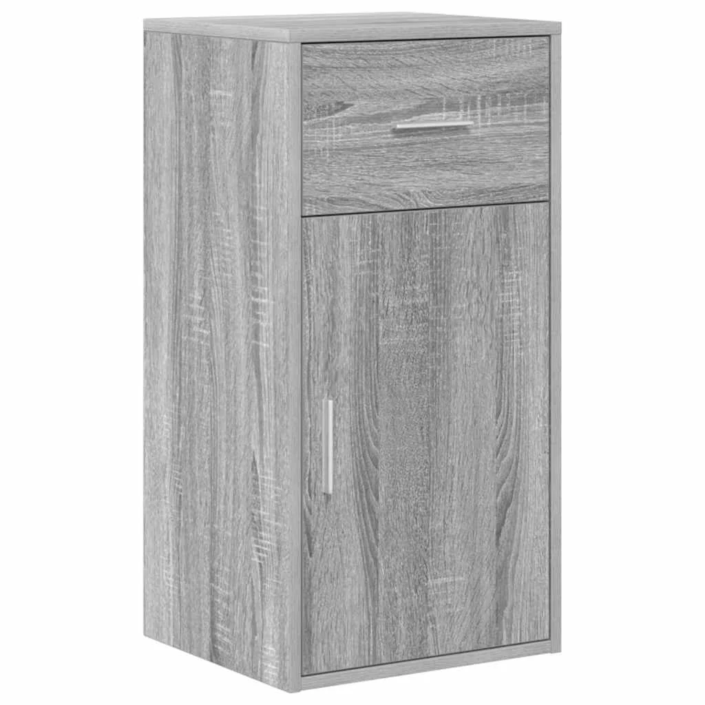 Bureau d'angle avec tiroir 102 x 88 x 75 cm sonoma gris – vue de dos