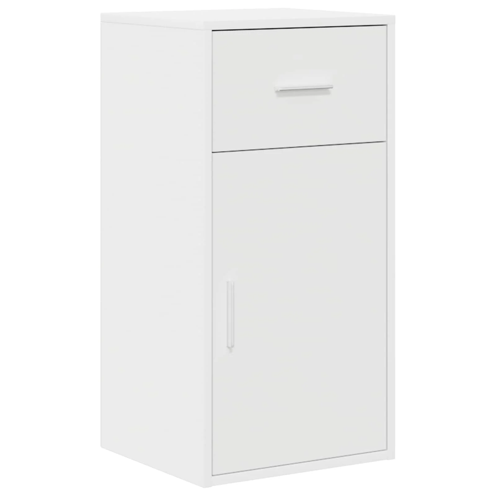 Bureau d'angle avec tiroir avec étagère 102 x 88 x 75 cm blanc – vue de dos