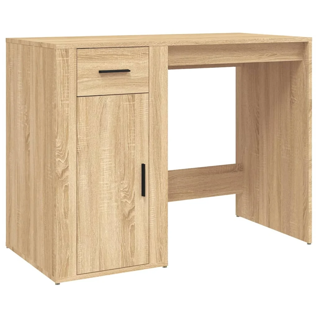 Bureau avec armoire 100 x 49 x 75 cm chêne sonoma bois d'ingénierie – vue de dessus