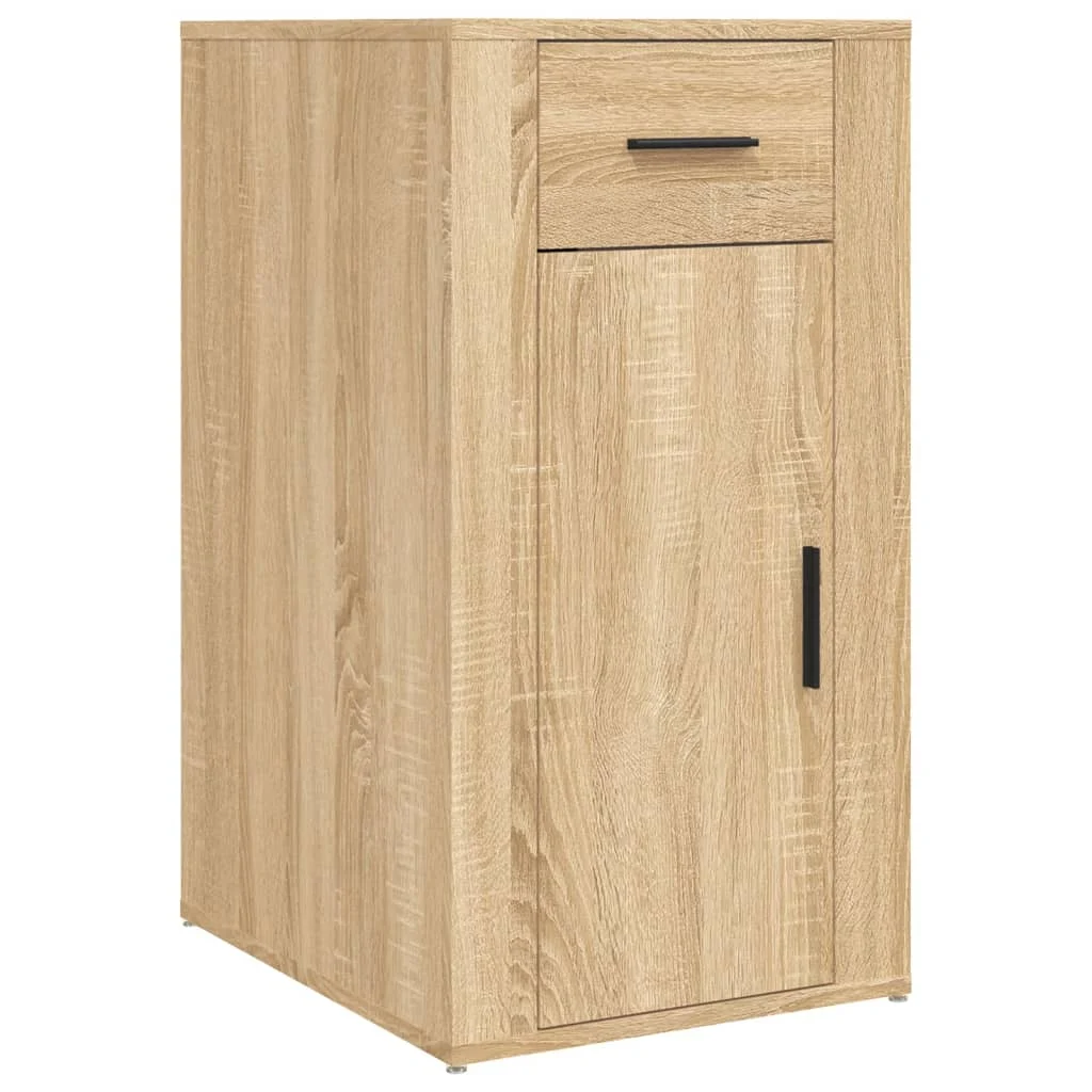 Bureau avec armoire 100 x 49 x 75 cm chêne sonoma bois d'ingénierie – vue de dos