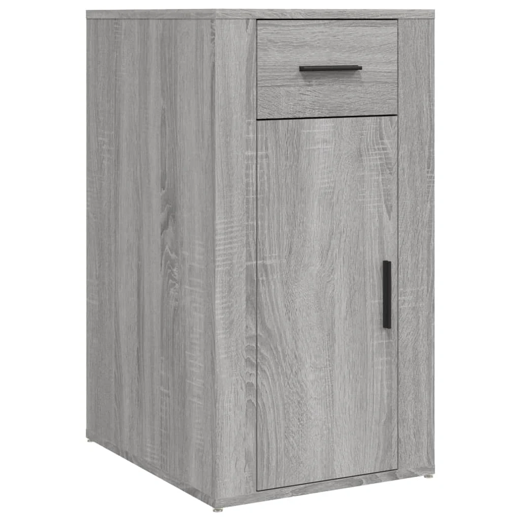 Bureau avec armoire 100 x 49 x 75 cm sonoma gris bois d'ingénierie – vue de dos