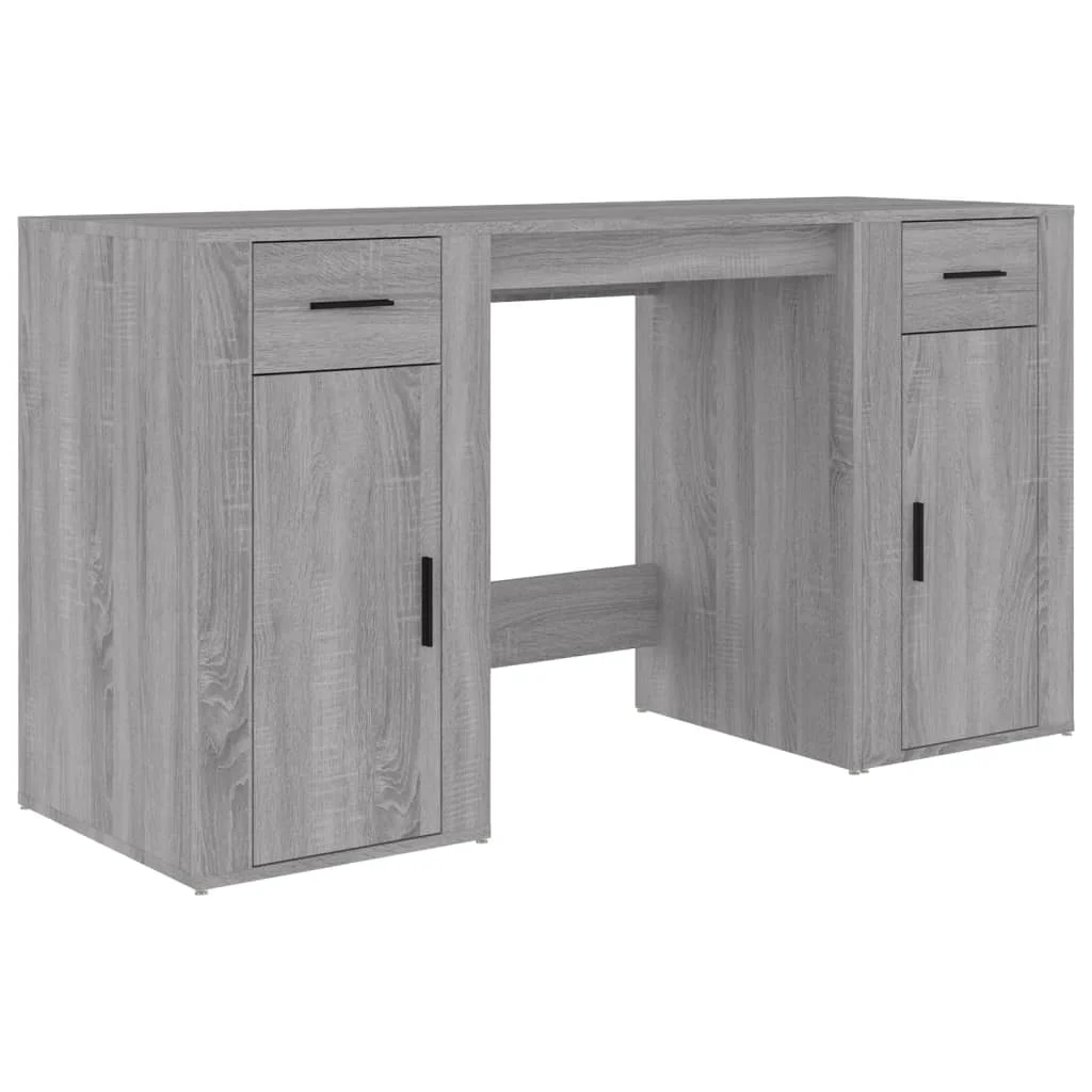 Bureau avec armoire 100 x 49 x 75 cm sonoma gris bois d'ingénierie – vue de côté